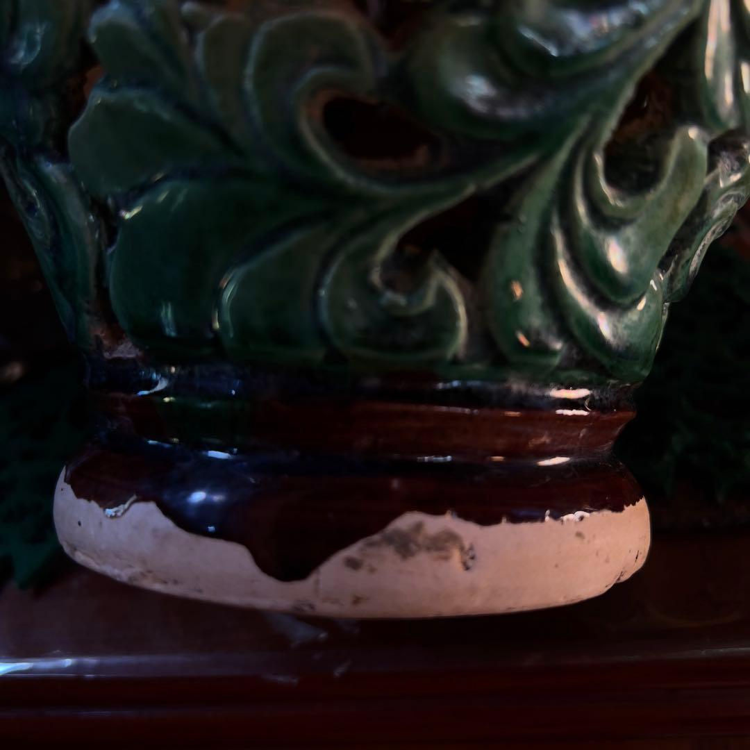 宋磁 宋三彩 中国 宋代 透かしあり 唐三彩