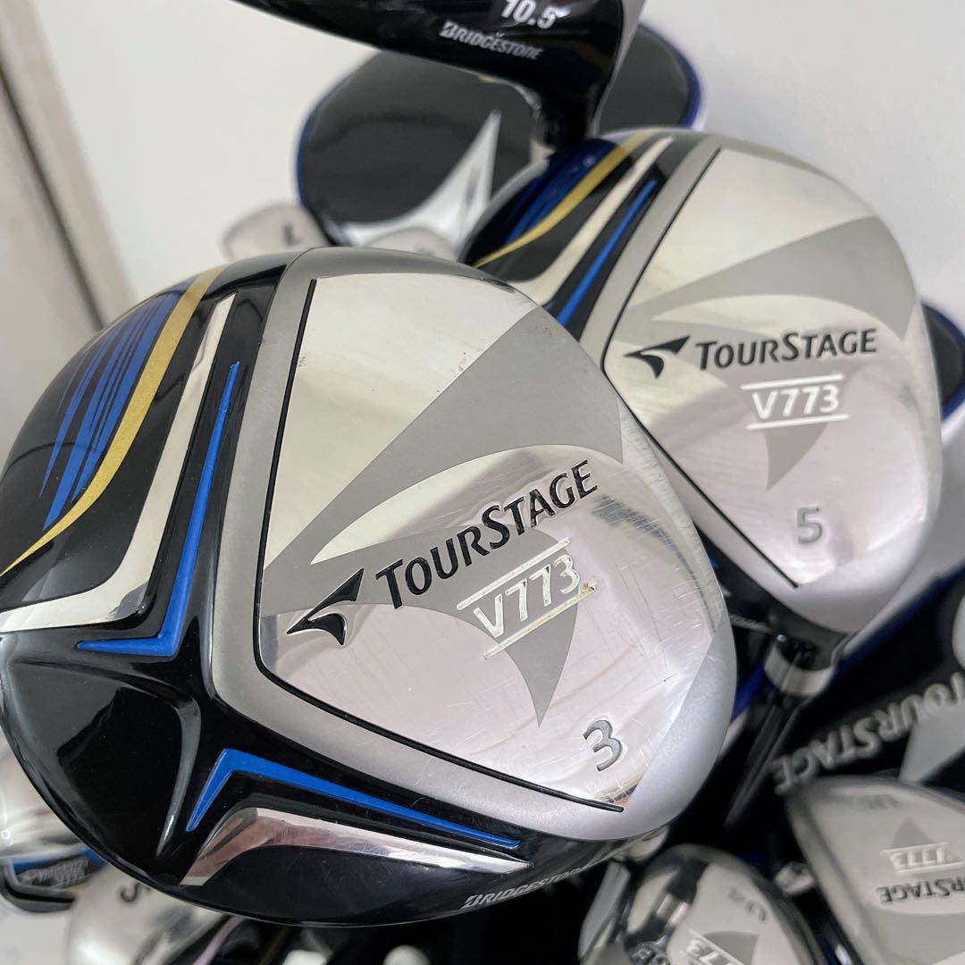 希少ブルー　メンズ　ツアーステージ　V773 ゴルフクラブ　本格フルセット13本