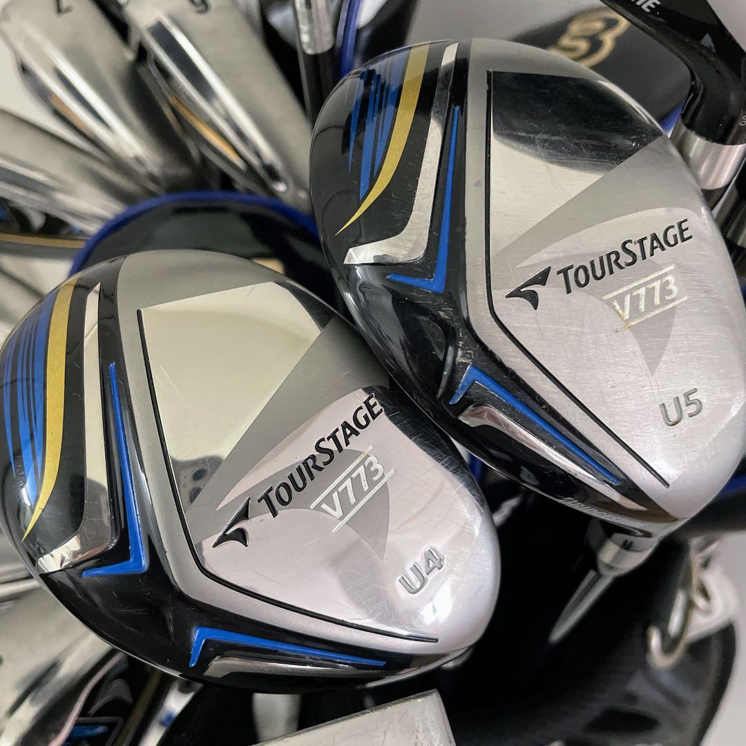 希少ブルー　メンズ　ツアーステージ　V773 ゴルフクラブ　本格フルセット13本