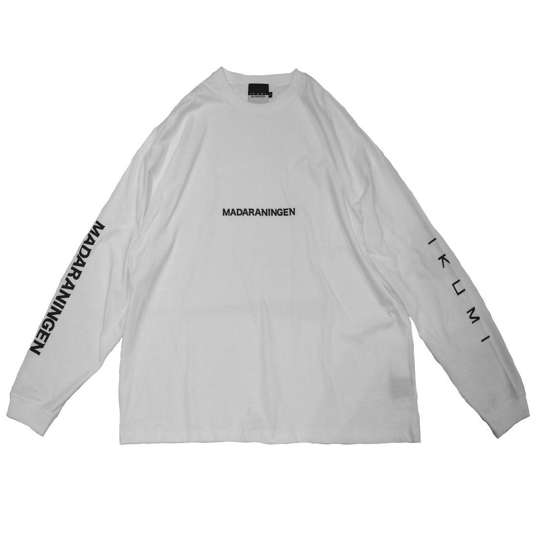 IKUMI MADARANINGEN シンプルロゴ ロングTシャツ ホワイト