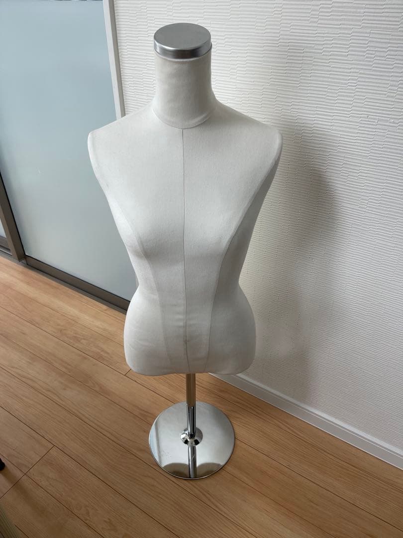 ホワイトファブリックマネキン 高さ調整可能