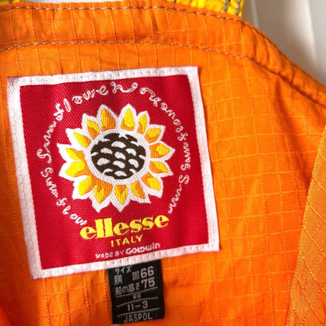 平成レトロ！ビビットカラーが可愛い　ellesse エレッセ　スキーウェア　L