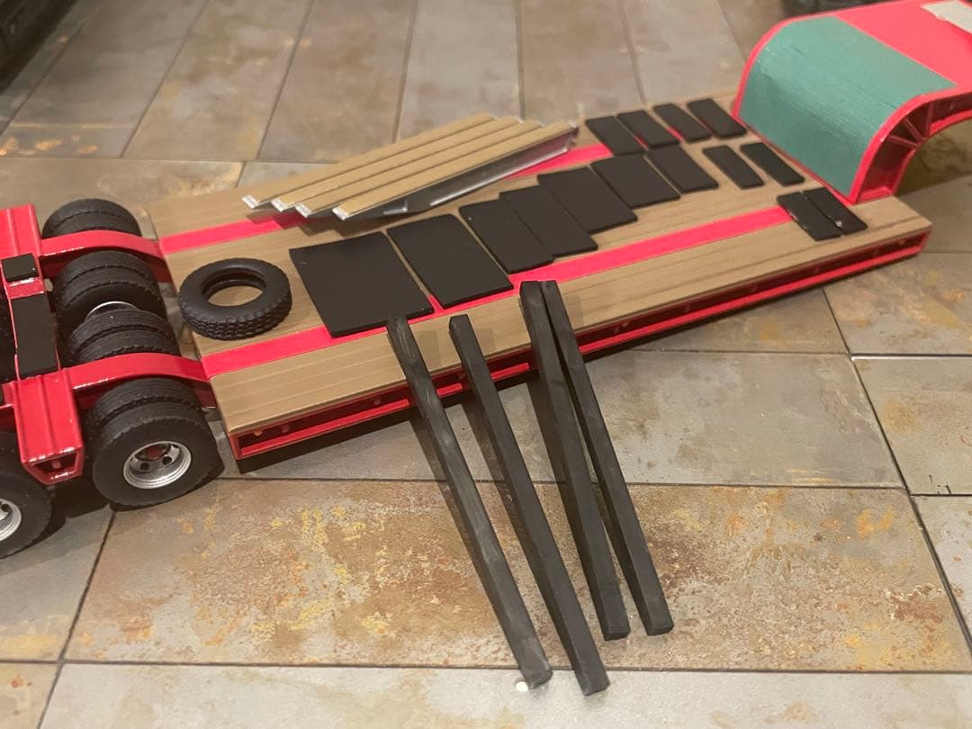 希少 ケンクラフト製1/50 プロフィア 16輪トレーラーセット