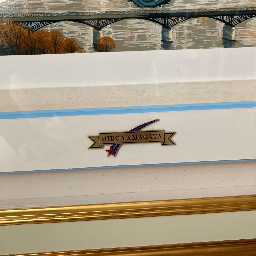 ヒロヤマガタ　 シルクスクリーン　そよ風に乗って　110✖️96cm 特大