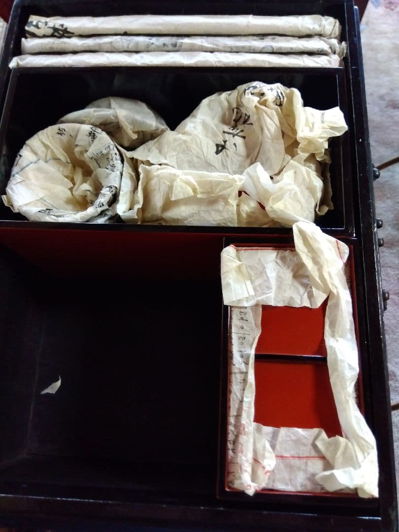 輪島塗　野点セット三人前　重箱　椀四種