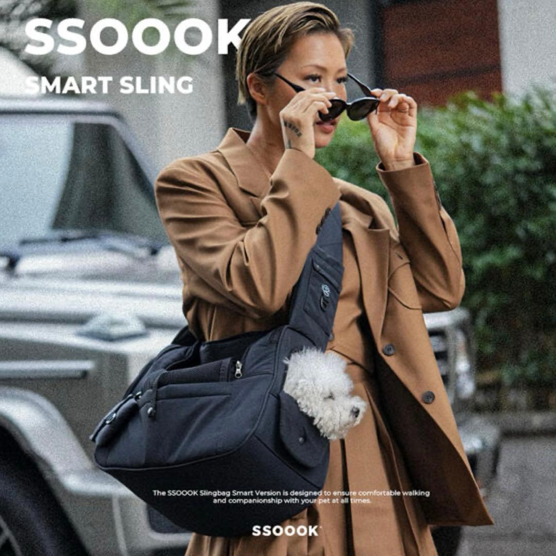 SSOOOK ブラック Vスマートバッグ