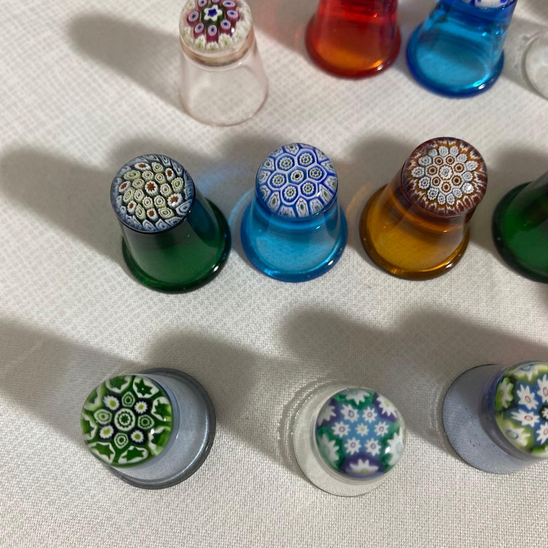 レア　ヴィンテージ　ケイスネス　ミルフィオリ　シンブル　16個