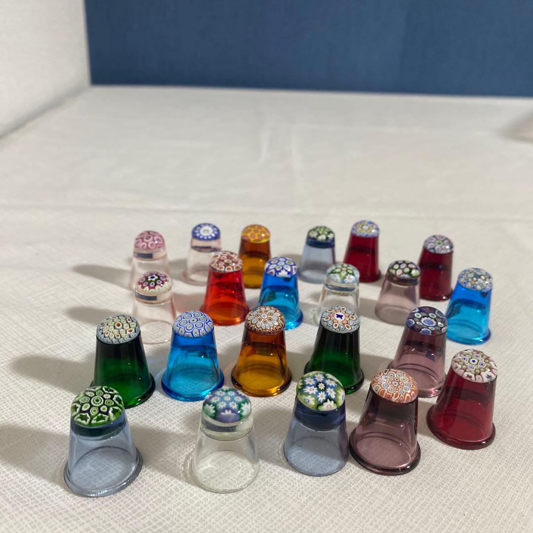 レア　ヴィンテージ　ケイスネス　ミルフィオリ　シンブル　16個