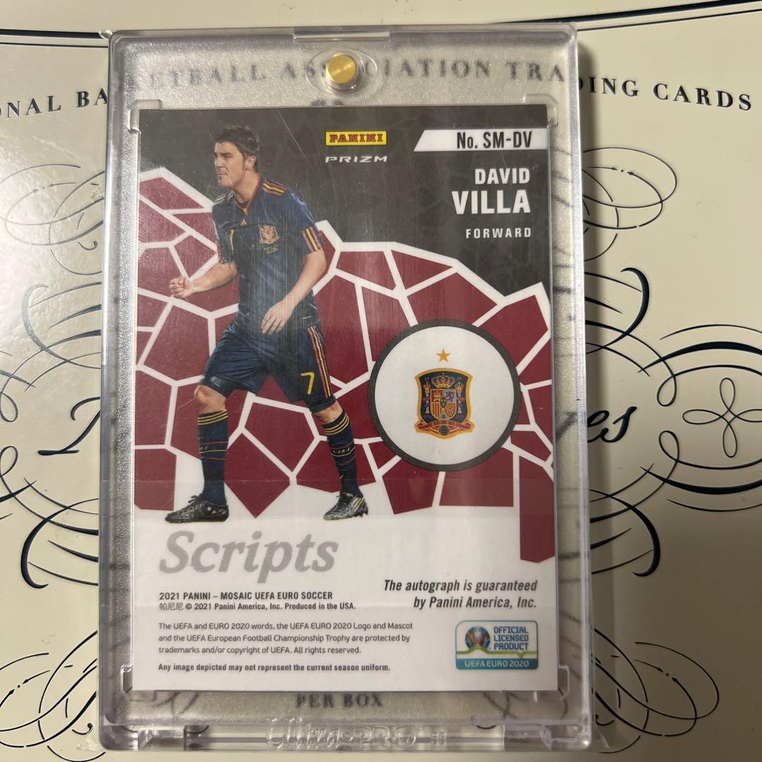 ダビド ビジャ Panini Mosaic 直筆サイン チームカラー