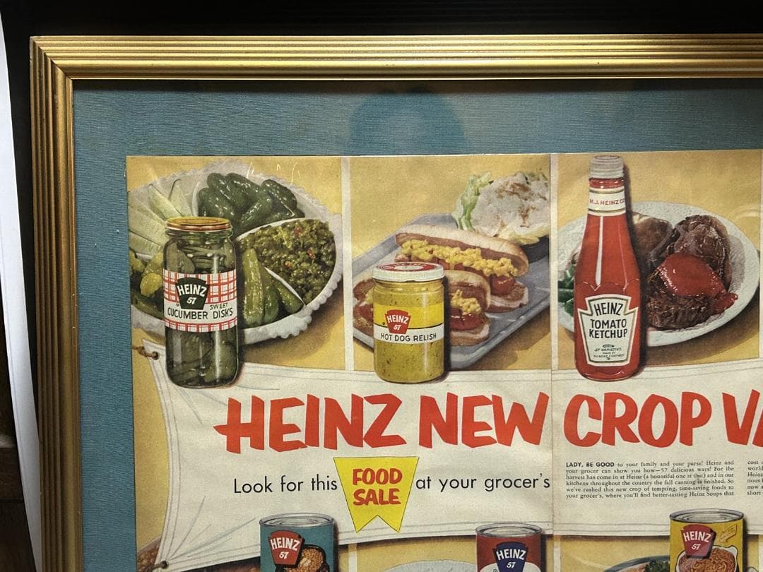 HEINZ ケチャップ　広告アート額縁 インテリア ビンテージ LIFE　雑誌