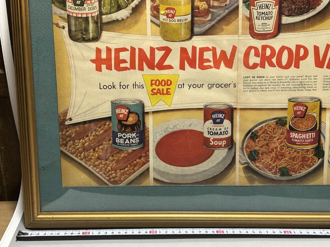HEINZ ケチャップ　広告アート額縁 インテリア ビンテージ LIFE　雑誌