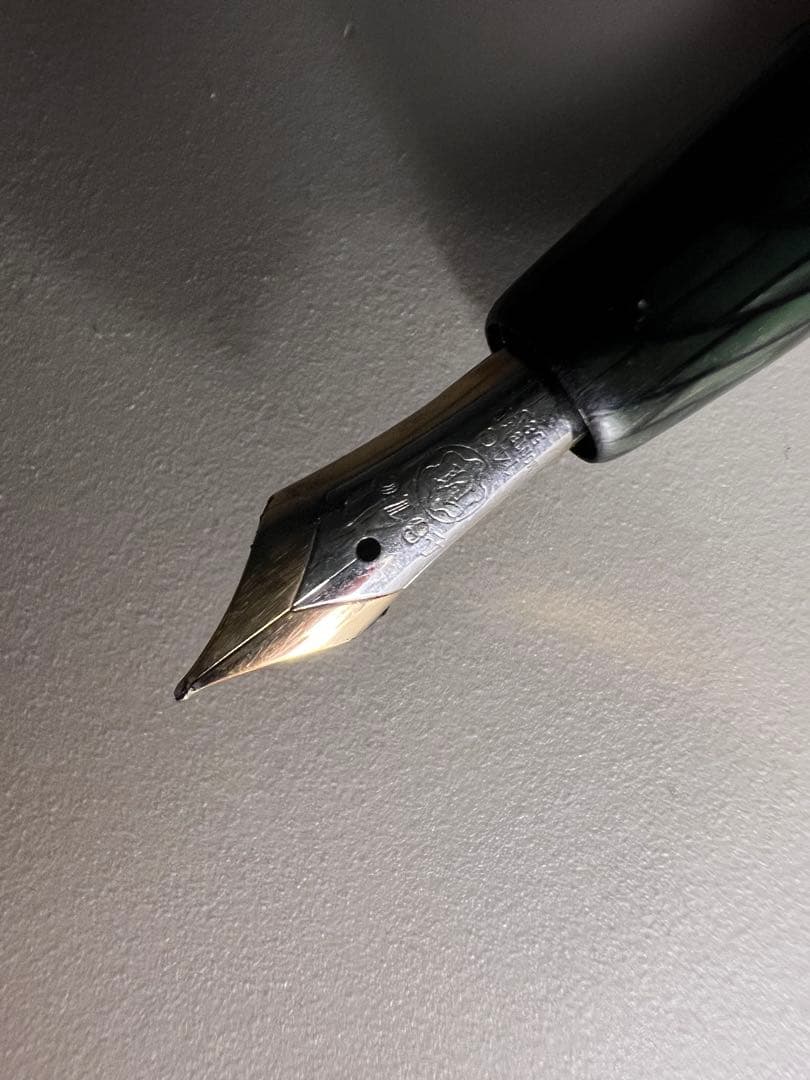 超希少 金 MONTBLANC 緑マーブル 644N 万年筆ペン先14C/585