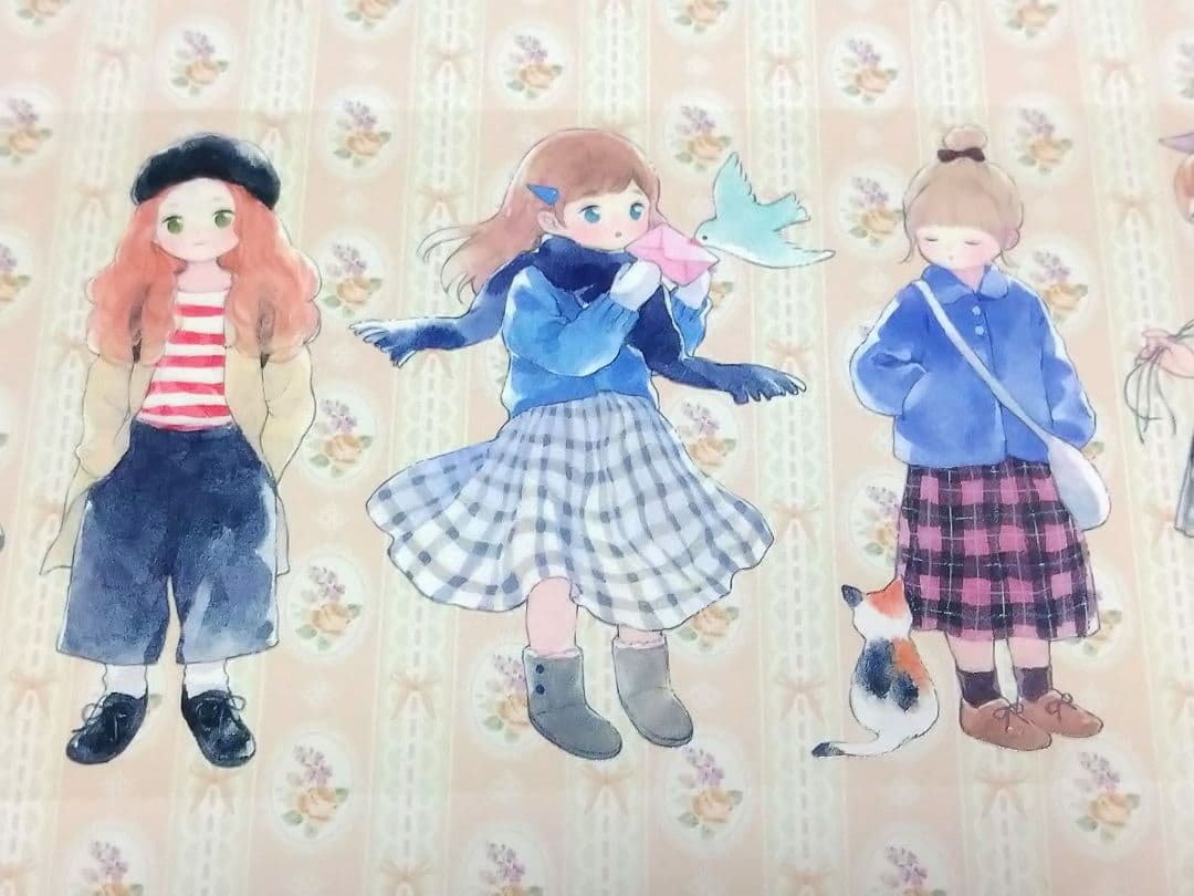 SALE✩J510＃今日穿塔(PET)能猫日记切り売り海外人物マステ女の子