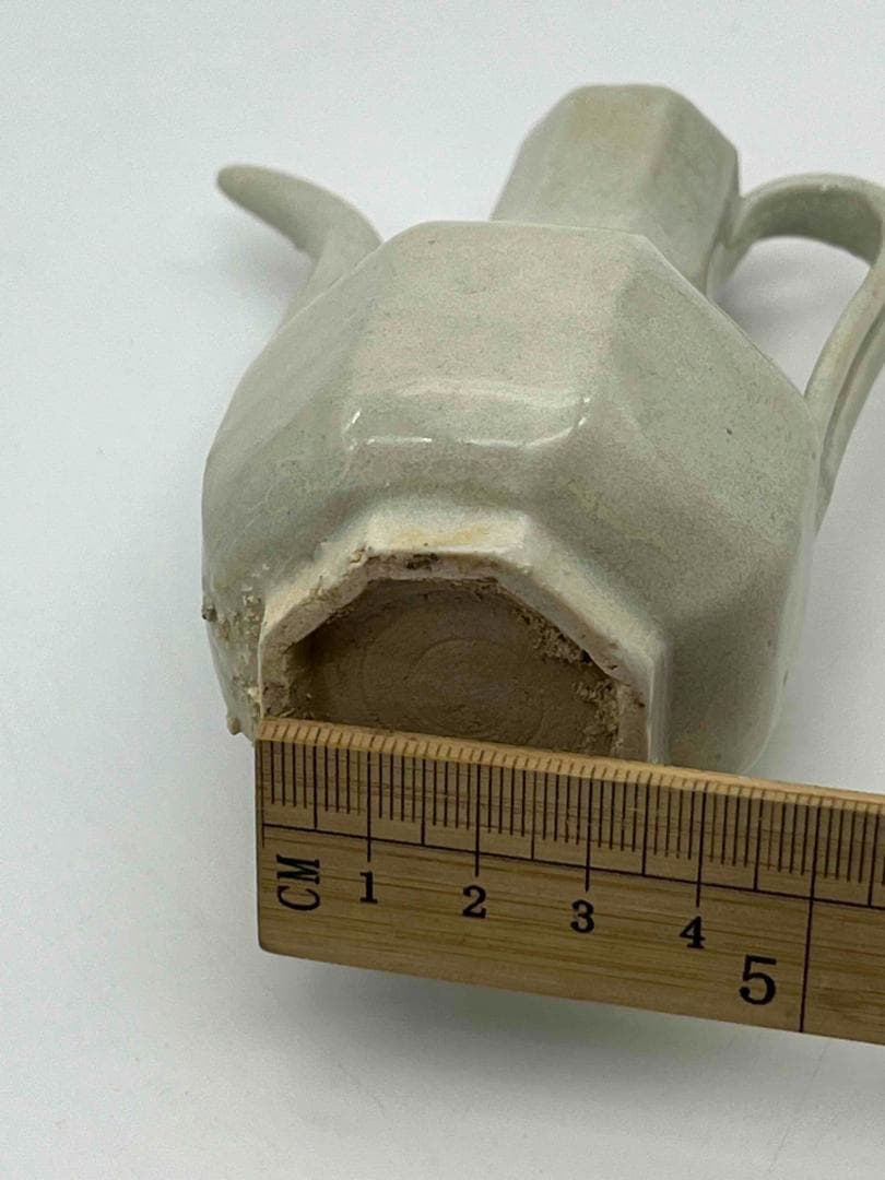 宋時代　青白磁 湖田窯水注　蓋付き 影青執壺　水注　水指　水差し(F-99)