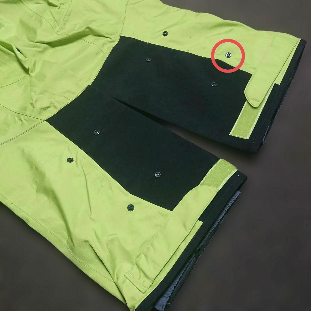 送料無料【SALEWA】日本未発売 ハイウエスト黄緑スノーパンツ M ビブ