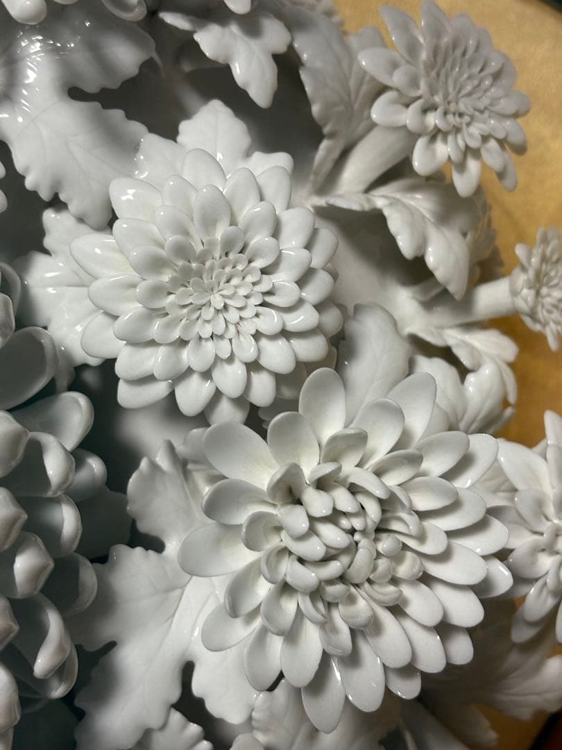 有田焼 華生窯 白菊花盛 陶器 国宝級 繊細 緻密品