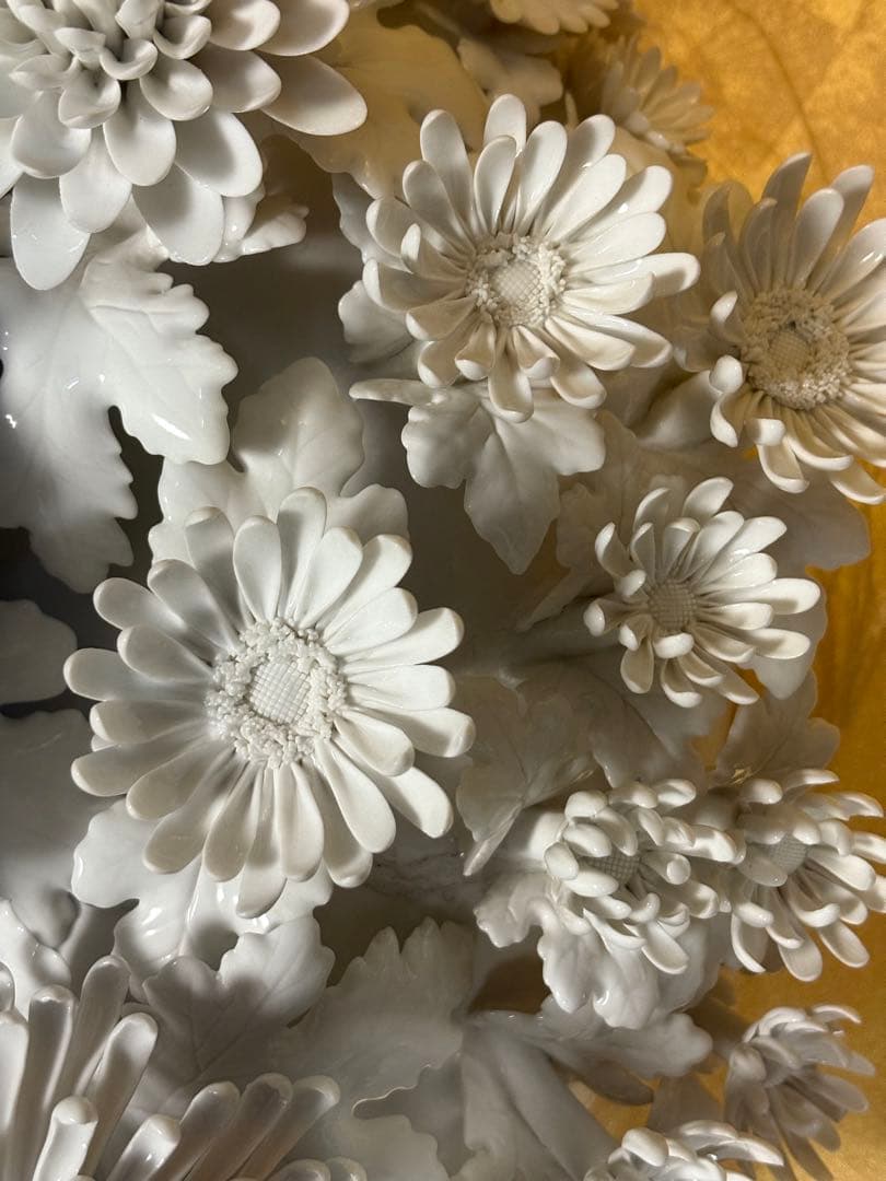 有田焼 華生窯 白菊花盛 陶器 国宝級 繊細 緻密品