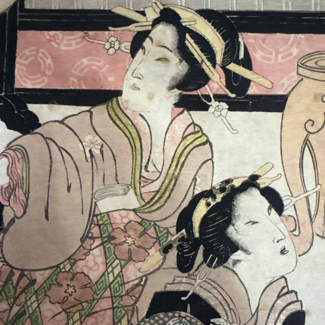 英泉　浮世絵　美人画　木版画