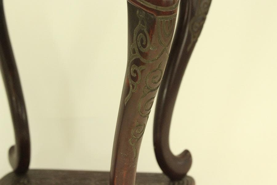 具利 彫刻 高炉台 高卓 時代物(A983)