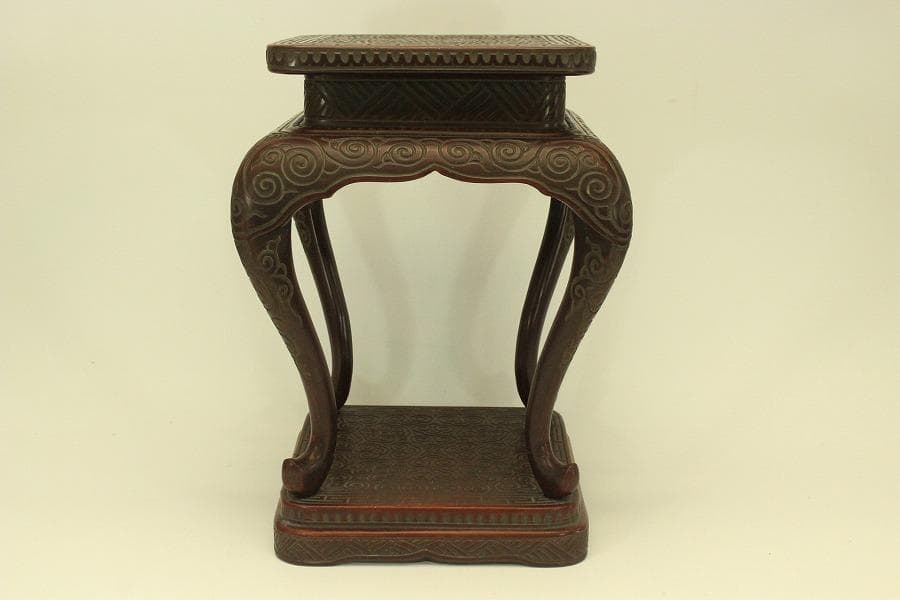 具利 彫刻 高炉台 高卓 時代物(A983)