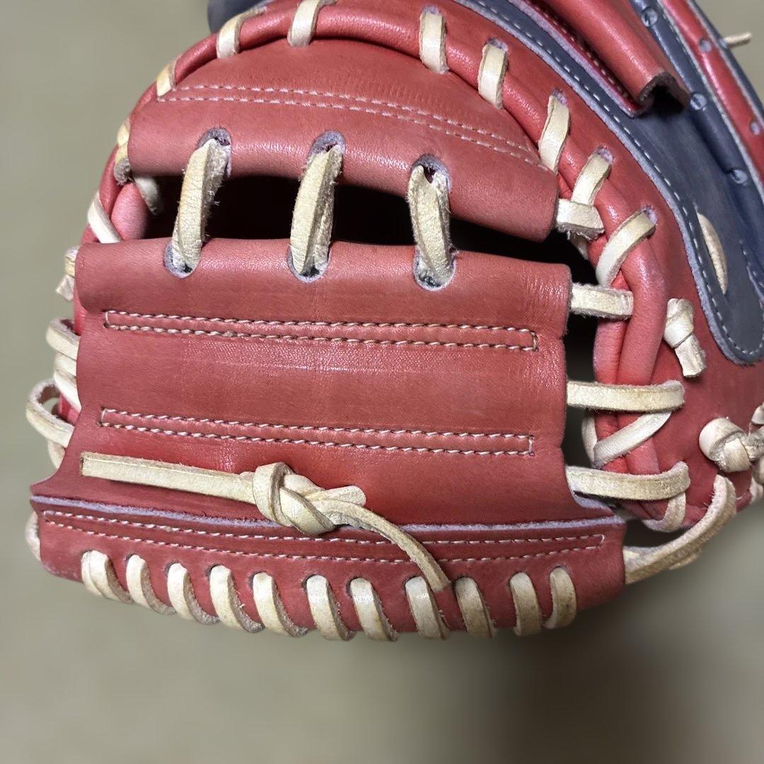 ETT 軟式グローブ プロスタースタイル 赤/グレー