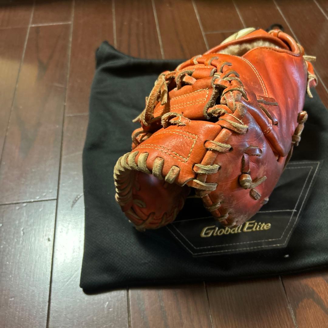 Mizuno Global Elite オレンジグローブ 硬式用ファーストミッド