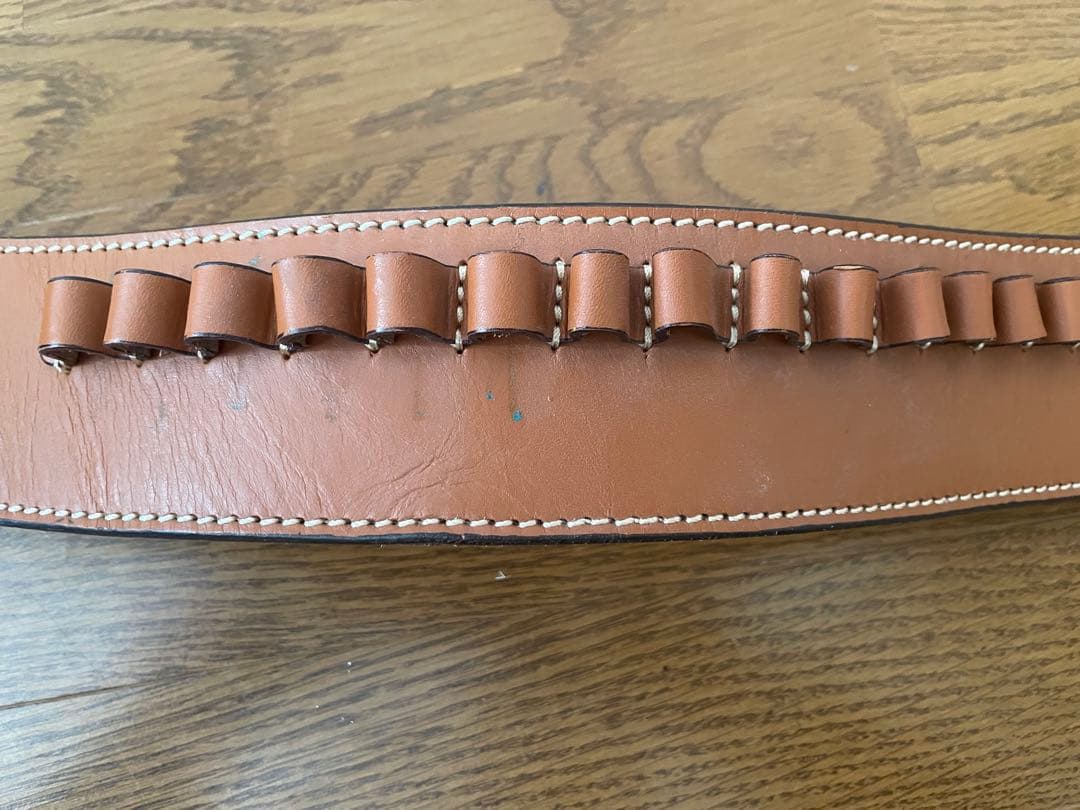 East.A ウエスタンガンベルト 牛革製・ブラウン Mサイズ No.001-M