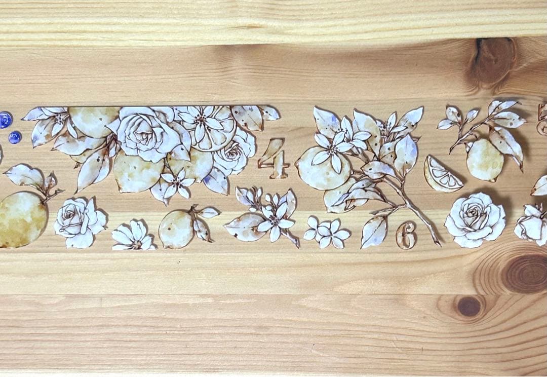 レモンと花 海外マステ 切り売り