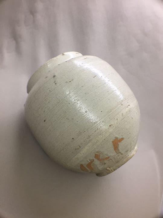 李朝白磁広口壺◆李朝前期◆無キズ◆送料無料◆李朝白磁◆水指◆茶道具◆茶