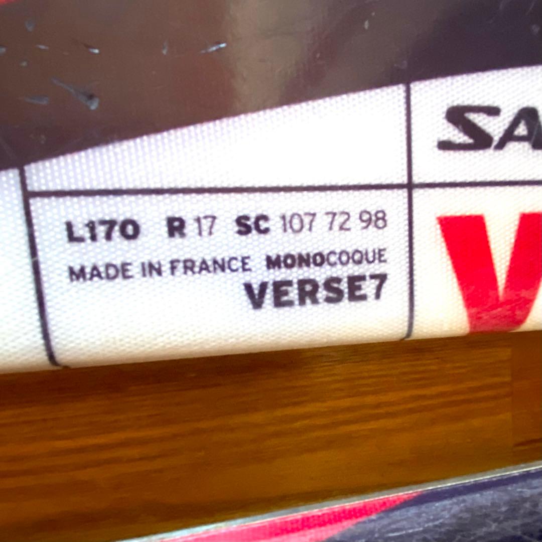 スキー4点セット SALOMON VERSE7 170cm ストック ケース付