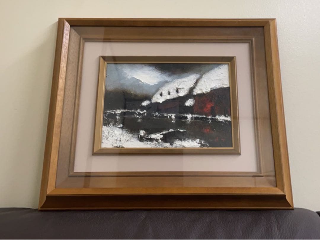 友成晴雄　油彩画　画歴付き