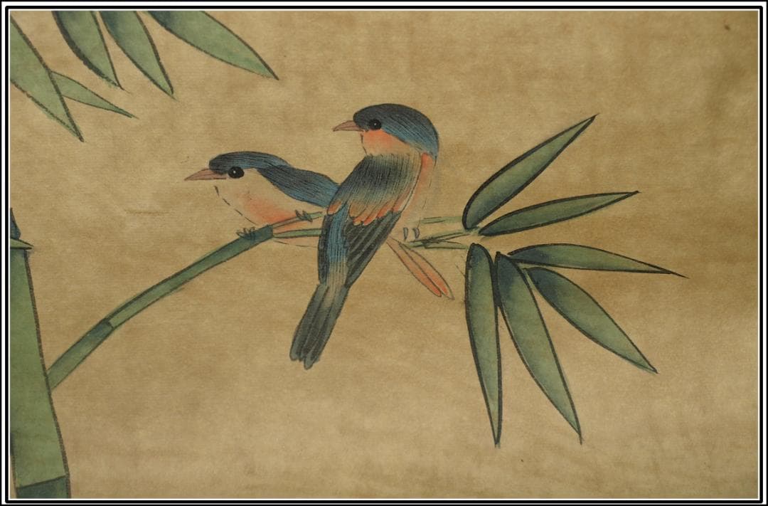 骨董市仕入れ品　中国清時代の掛軸　肉筆保証BD090A2-4