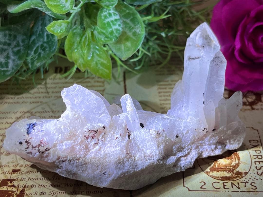 チャネリング✨　ヒマラヤ　マニカラン産　ピンク水晶  原石　ラフストーン