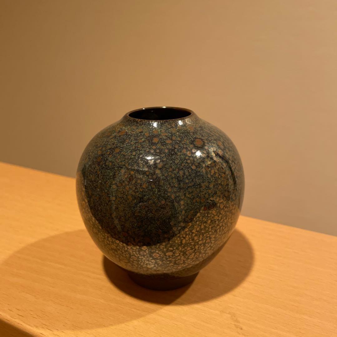 花器　花瓶　陶あん壺