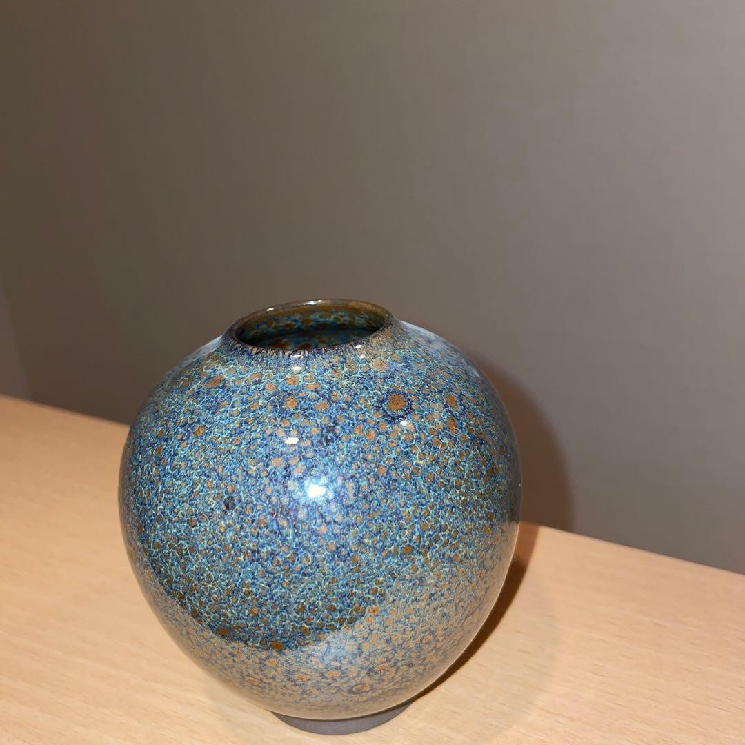 花器　花瓶　陶あん壺