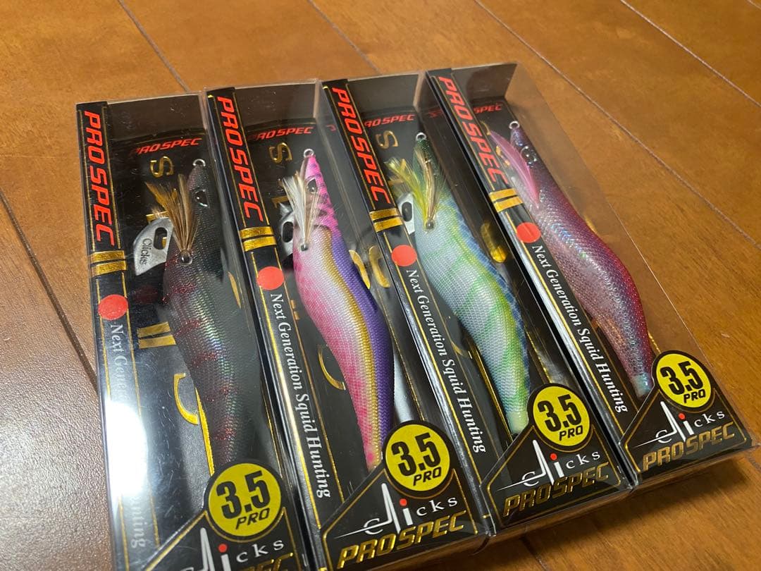 カンジ クリックス プロスペック 4本セット エギ 3.5号 鹿児島限定①