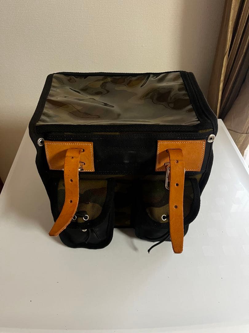 希少迷彩色オーストリッチ　帆布フロントバック