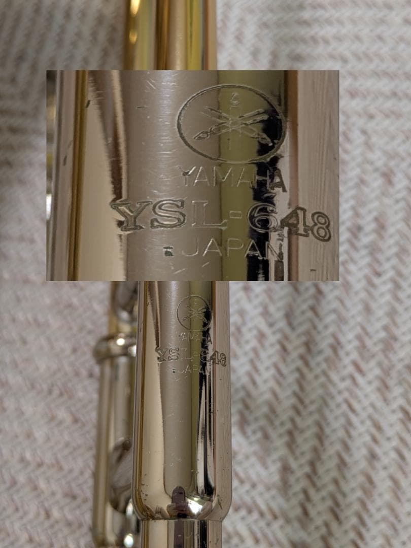 YAMAHA ヤマハ テナーバストロンボーン YSL-648 マウスピース２付き