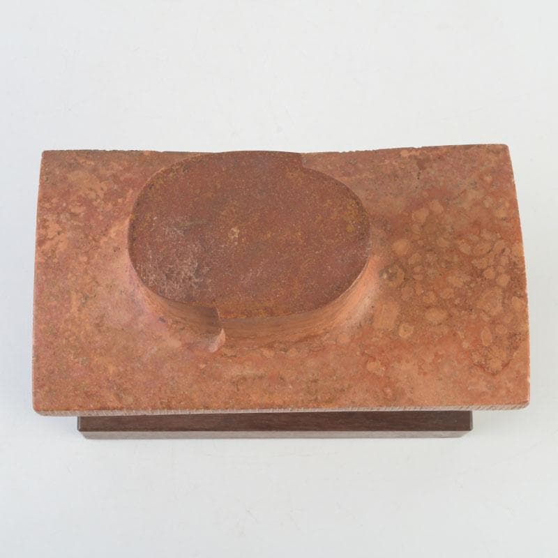 彫刻家　大成浩作　石彫刻　「風の地平線ー蜃気楼」　オブジェ　置物　V　9851