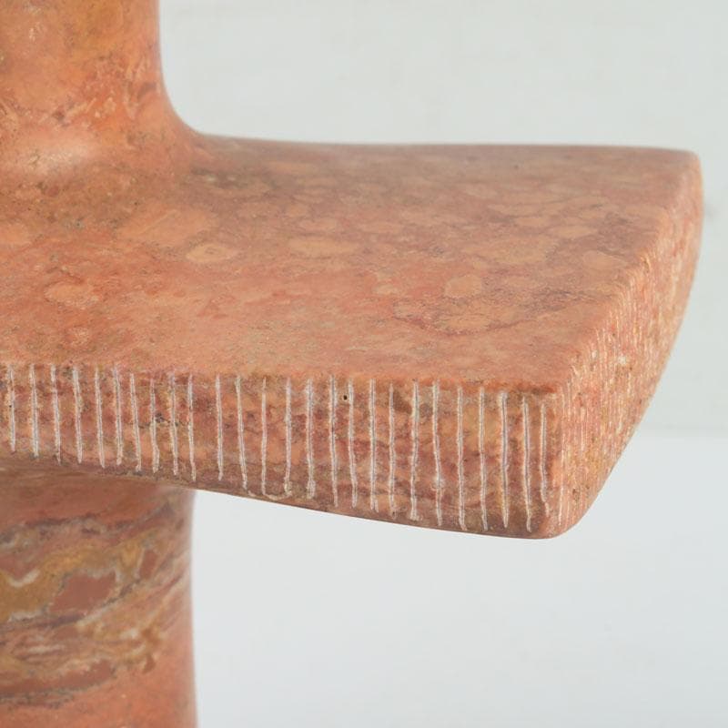 彫刻家　大成浩作　石彫刻　「風の地平線ー蜃気楼」　オブジェ　置物　V　9851