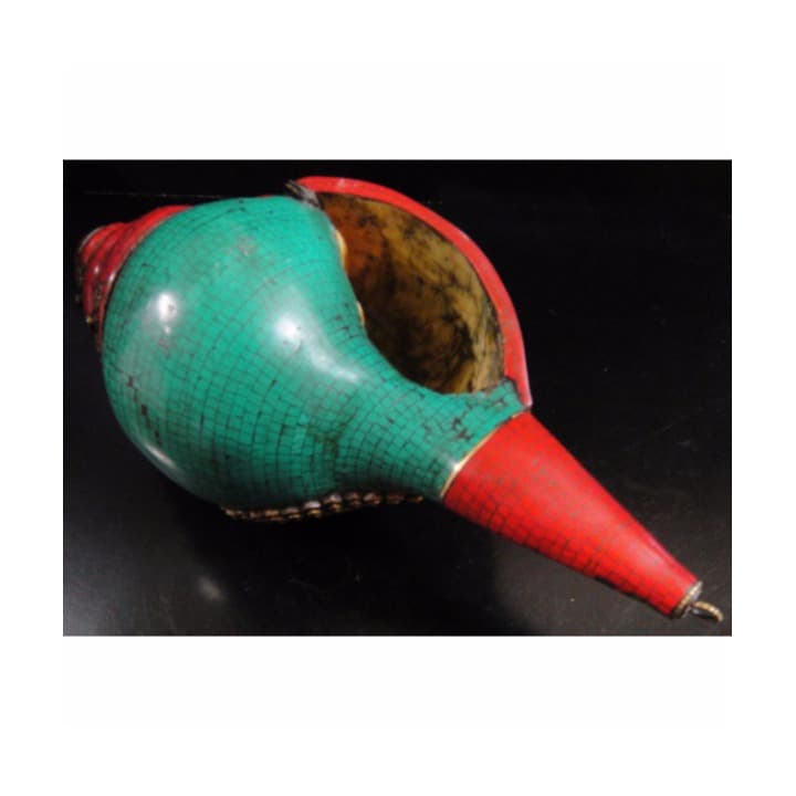 ◆チベット密教法具　法螺貝（シャンカ）羯磨（カツマ）B2