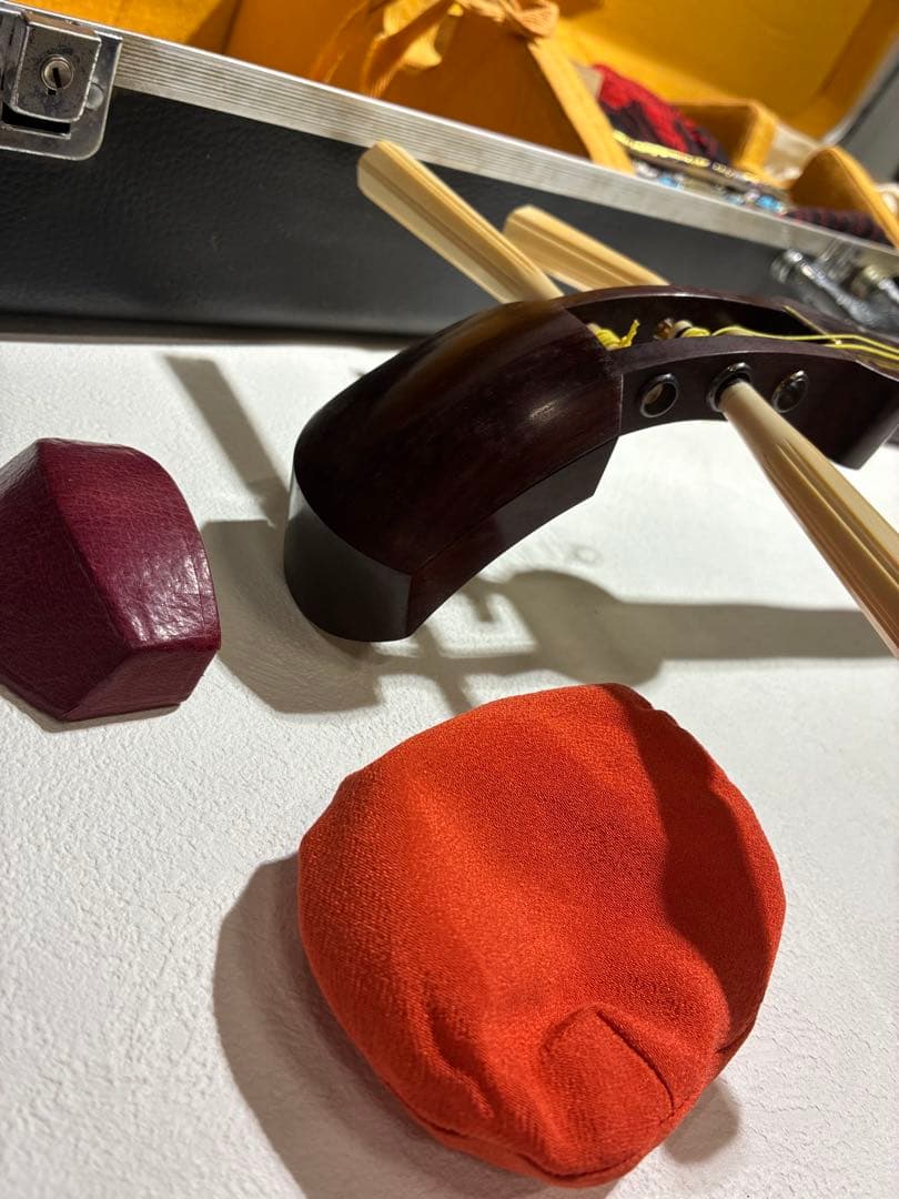 希少最高級 三味線 セット K18 18金 金細 綾杉胴 バチ 撥 糸巻 駒