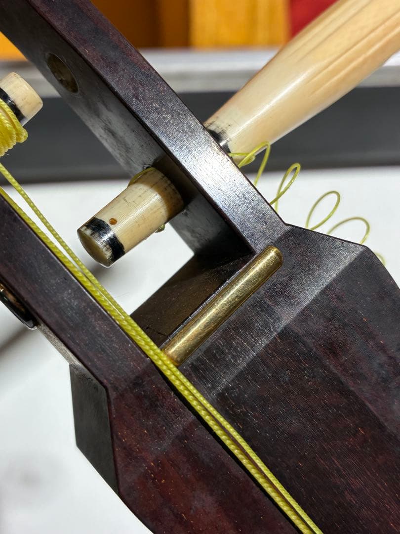 希少最高級 三味線 セット K18 18金 金細 綾杉胴 バチ 撥 糸巻 駒