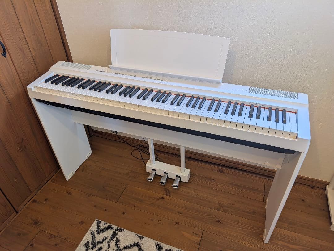 【美品】ヤマハYAMAHA P-125ＷＨ電子ピアノフルセット地域により送料無料