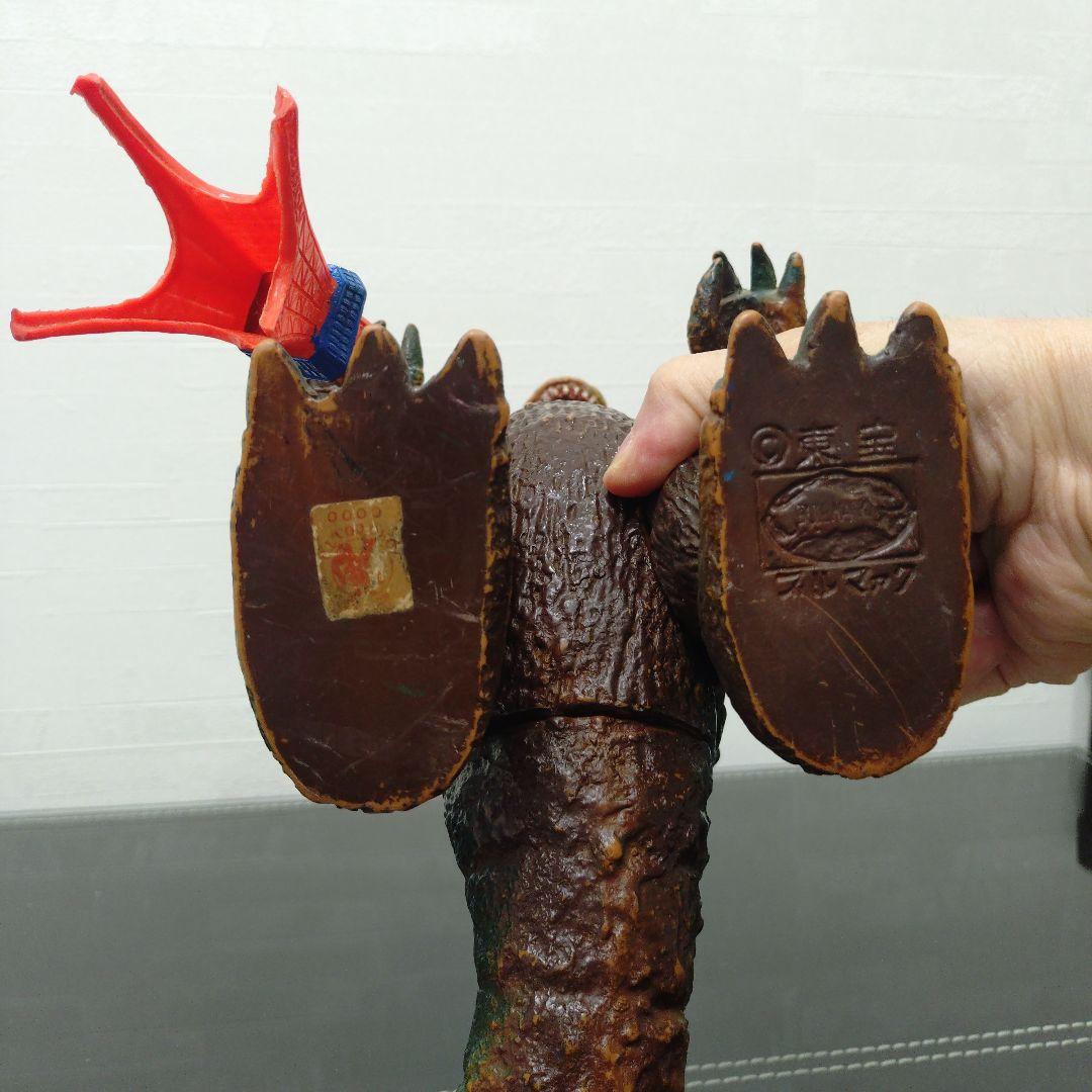 ブルマァク　ジャイアントゴジラ　当時物　ソフビ　版権シール付　ゴジラ