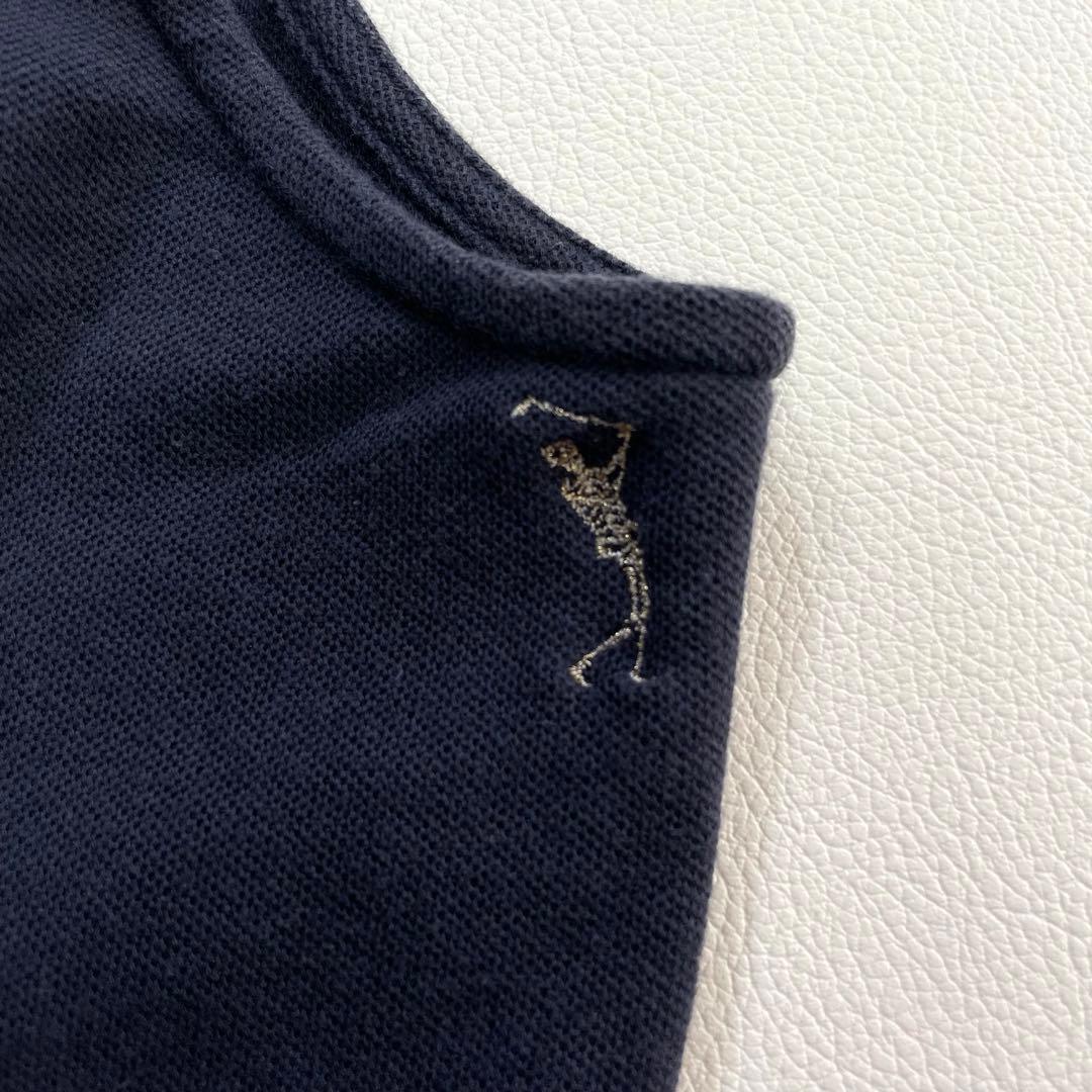 6167◆マークアンドロナ　ノースリーブワンピース　ベルト付き　ゴールド