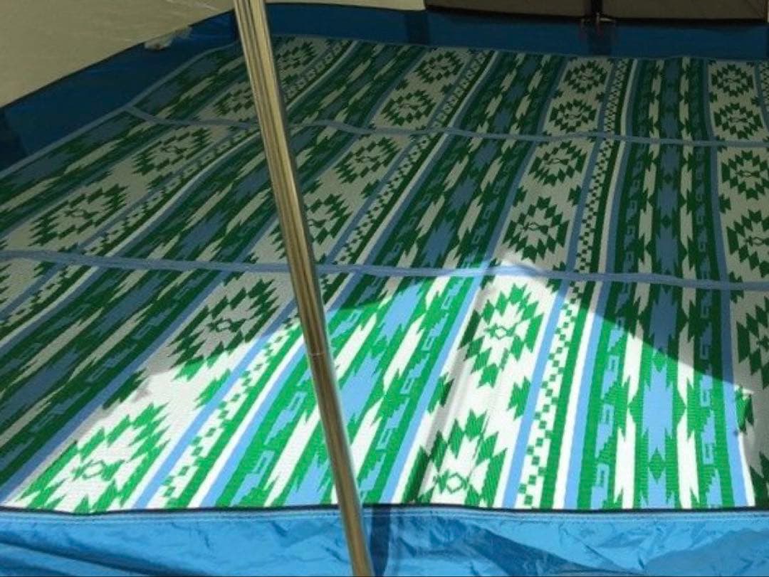 希少！コールマン　アウトドアラグ　ターコイズ