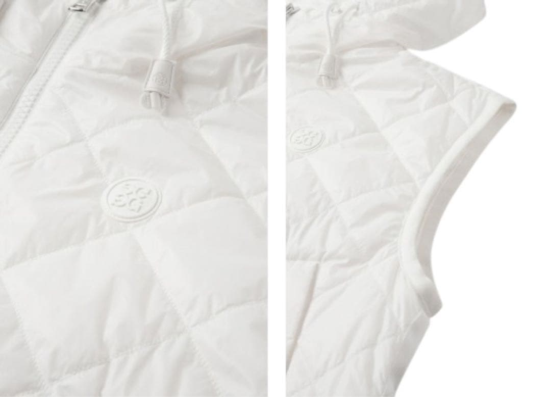 新品未使用新作G/FOREジーフォアレディースベストsizeSホワイト