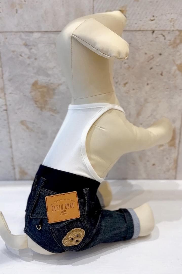 DENIM ROSE ワッペンカラーデニムパンツ