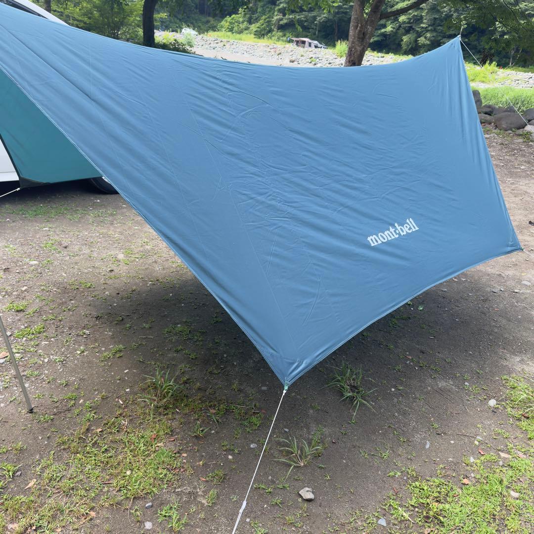 美品モンベル　Mini Tarp HX ポール2本セット　ダークグリーン